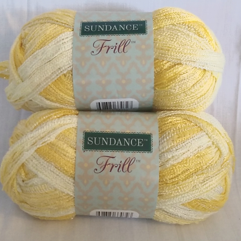 Lot of 2 Yellow Sundance Frill Yarn